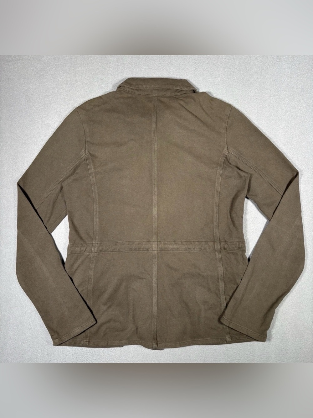 James Perse Light Weight Jacket Womens 2 Brown Military Utility Cinch Waist - Picture 7 of 8